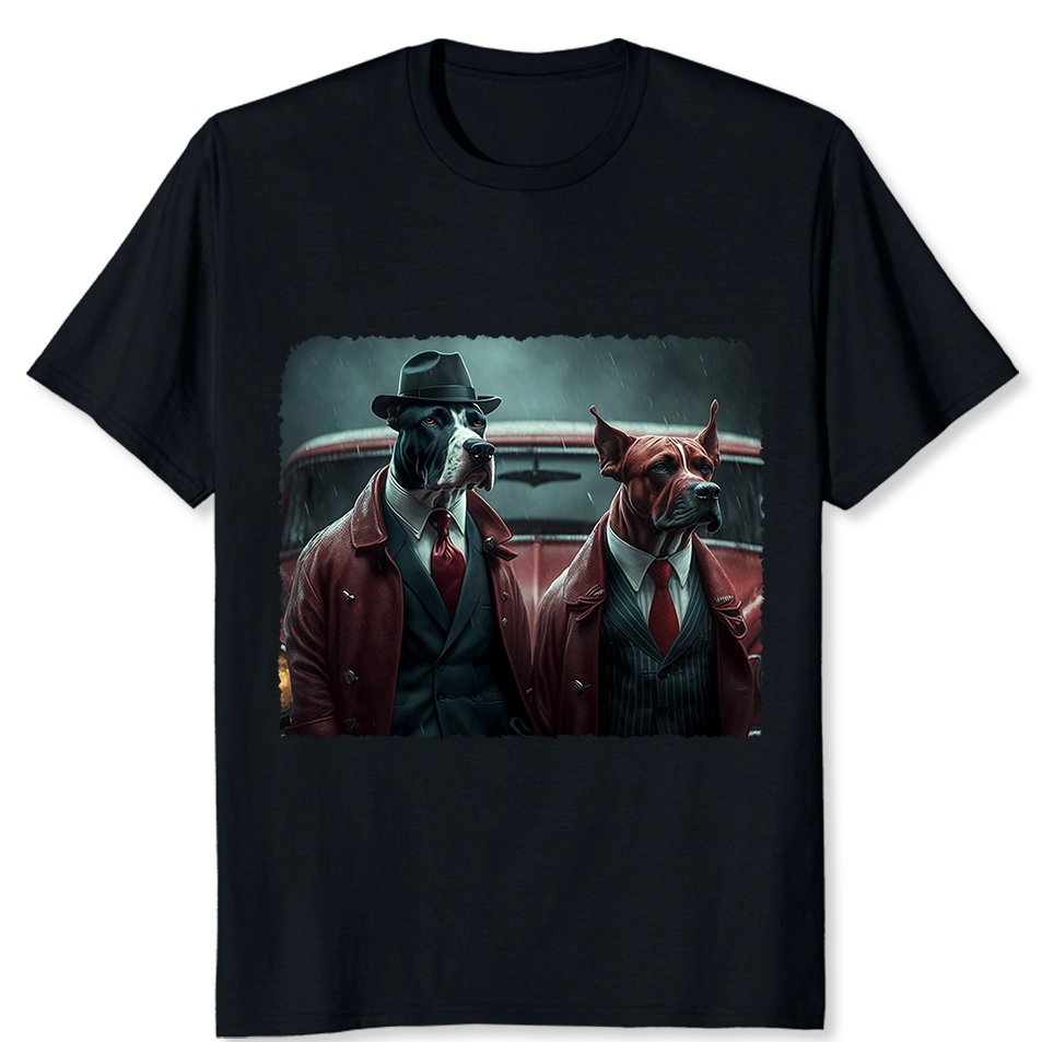 Pawed Mobsters Black T-Shirt